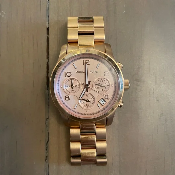 MICHAEL KORS - MICHAEL KORS ローズゴールド Michael Kors Rose Gold Plated Ladies Chronograph MK6077 - Etsy